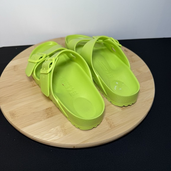 Birkenstock Womens Arizona Essentials EVA Foam Sandals Lime Green Size 38 7.5/8 - Picture 2 of 5
